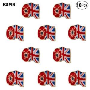 Verenigd Koninkrijk Poppy Flower Revers Pin Flag Badge Broche Pins Badges 10 stks Veel