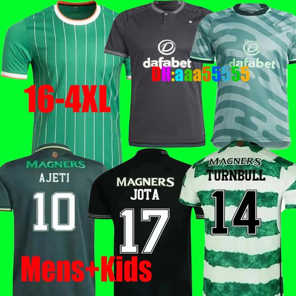 Celtes 23/24 Kyogo Football Shirt FC 2023 2024 European Home Away Third Soccer Jerseys Celtic Daizen Reo McGregor 120 ans Hoops anniversaire Irish Origins Special 4xl