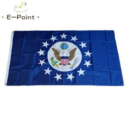 Drapeau des ambassadeurs des États-Unis 35ft 90cm150cm Polyester Flag Decoration Flying Home Garden Flag Festive Cadeaux5436140
