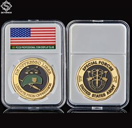 Fuerzas especiales del ejército de los Estados Unidos Beretas verdes de Oppresso Liber Liberate de Oppression Challenge Collectible Coin WPCCB 7746877