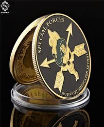 United States Army Forces Special Craft 1oz Gold Plated Challenge Coin Green Berets Liberty Collection3349921