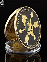 United States Army Special Forces Craft 1oz Gold Coin Challenge Coin Green Berets Liberty Collection6098863