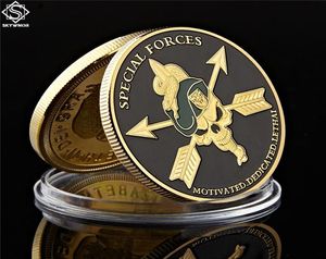 United States Army Special Forces Craft 1oz Gold Poled Challenge Coin Green Berets Liberty Collection8979179