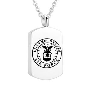 United States Marine Corps Navy Cremation Ash Pendentif en acier inoxydable USN Ouverture militaire USMC Cremains Collier Charme pour commémorer les parents et les animaux de compagnie