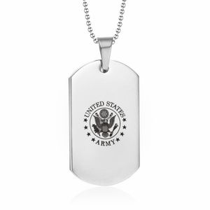 United States Marine Corps US Navy Military Collana con pendente in acciaio inossidabile USN USMC ARMY Airforce Charm Jewelry