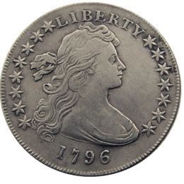 États-Unis d'Amérique 1796 Liberty Brass Silver Plated Replica Coins Letter Edge prix d'usine