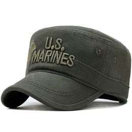 Verenigde Staten Us Marines Corps Cap Hoed Hoeden Camouflage Platte Top Hoed Mannen Katoen Hhat Usa Nav sqckxw hele2019266W