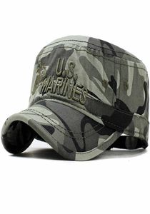 United States US Marines Corps Cap Hat Hats Military Hats Camuflage Hombado de copa plana Men Cotton Hhat USA Navy Borded Camo Hat6737896