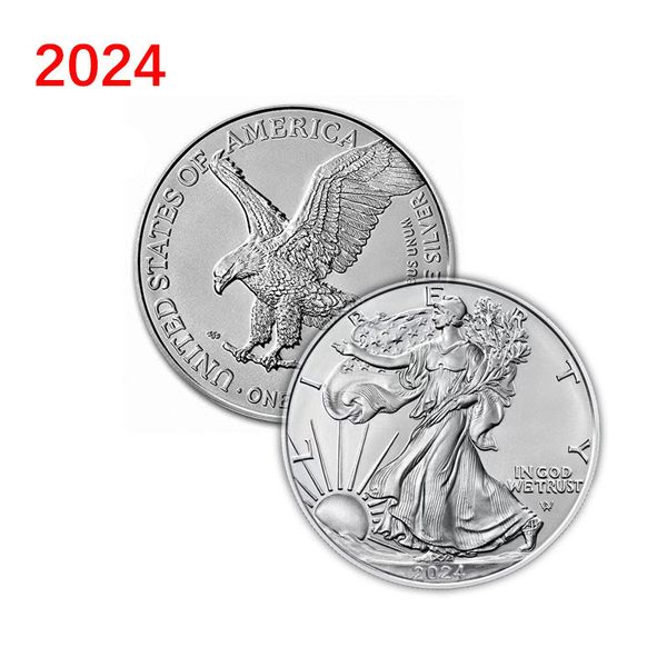 Pièce commémorative de la Statue unie de la liberté, pièce de monnaie en argent, cadeaux de nouvel an et de noël, pièces commémoratives