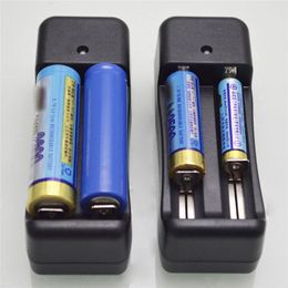 Universal 1/2 slots Batterijladeradapter 18650 18350 26650 18490 4.2V 500MA Intelligent Power Off IC EU US Plug voor oplaadbare batterij YY28