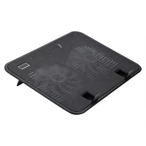 Universal 10-14 inch laptop koelkoeling pad basis USB 2 fans met houder stand-functie gratis verzending 4