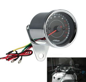 Universal 12V Motorfiets LED Tachometer Speedometer Kilometerteller Cruisers Scooter Snelheidsmeter meter met blauwe LED -achtergrondverlichting4551569