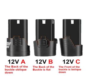 Universele 12V oplaadbare Liion-lithiumbatterij voor elektrisch gereedschap Elektrische boormachine Elektrische schroevendraaier Batterij8362986