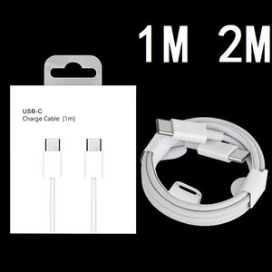 Universal 1m 2m C tot C USB C PD Type C -kabel voor Samsung Galaxy S20 S23 S23 S24 Utral HTC LG Android Telefoon 15/15 Pro met retailbox