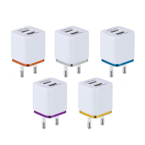 Adaptador de cargador USB Dual de carga rápida con enchufe Universal 2.1A UE/EE. UU., cargador de pared de viaje para el hogar para Huawei XiaoMi