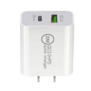 Universal 2.4a USB C Chargers Dual Ports Type C PD EU US Wall Charger Power Adapters voor iPhone 14 Plus X XS Max 12 13 15 Pro Samsung Tablet PC Android Telefoon