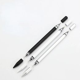 Universal 2 In 1 vezelstylus tekening tablet Pennen capacitief scherm Caneta Touch Pen voor mobiele telefoon Smart Pen Accessoires