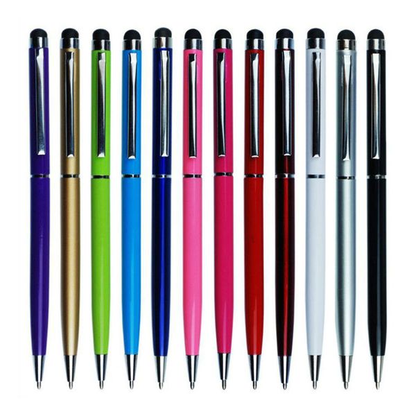 Universal 2 en 1 Stylus Pen Dibujo Tablet Pantalla capacitiva Plumas táctiles para teléfono móvil PC Lápiz