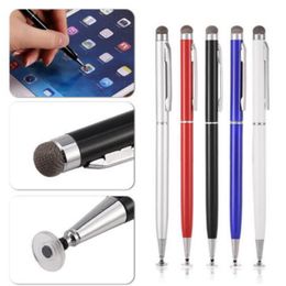 Universal 2 en 1 Stylus Pen para Smartphone Tablet Plumas capacitivas de punta fina Lápiz de dibujo de pantalla táctil