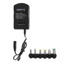 Universele 3.0A 30W US EU Plug Standaard AC DC-oplader Converter 6 Pluggen Instelbare 3V-12V 30W Power Charger-adapters