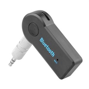 STEREO UNIVERSAL 3.5MM STEREO Streaming A2DP Bluetooth Car Kit de voiture Bluetooth Aux Aux Adaptateur de récepteur de musique audio mains libres avec micro rapide