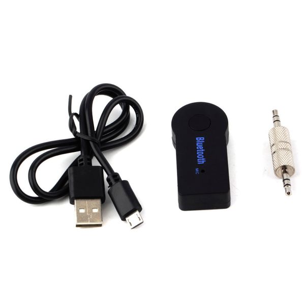Universal 3.5mm Streaming Car BT V3.0 3.0 A2DP Wireless Bluetooth Car Kit AUX Audio Music Receiver Adapter Mains libres avec micro pour téléphone MP3 ~