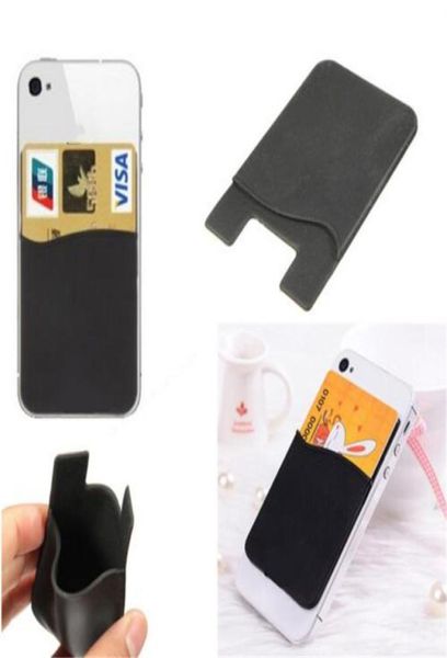 Universal 3M Glue Silicone Wallet Credit Card Absch Pocker Sticker Adhesive Holder Pouch Mobile Phone Phone Gadget pour iPhone 12 Mini 11 7036583