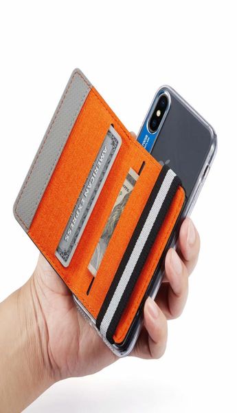 Universal 3M Sticker Leather Phone Stick on Wallet Cash ID Card Credit Card pour XS MAX P30 S10E Note10 Carte de téléphone arrière Slot Slot vertcial ho7102995
