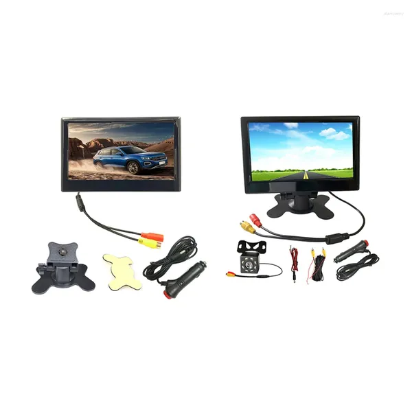 Caméra de recul universelle 4.3/7 pouces, avec moniteur, écran LCD TFT, Vision nocturne étanche, accessoires automobiles pour voiture