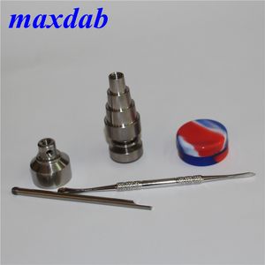 Outils universels 6 en 1 clous en titane 10/14/18mm femelle et mâle sans dôme clou Carb Cap pour tuyau en verre ou tuyaux en Silicone
