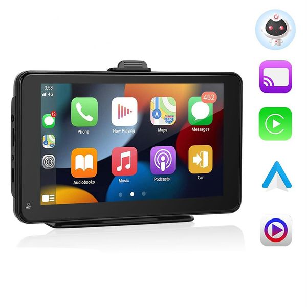 Universal 7 ''Radio de coche reproductor de vídeo Multimedia inalámbrico Carplay y pantalla táctil inalámbrica Android Auto para Nissan Toyot226t