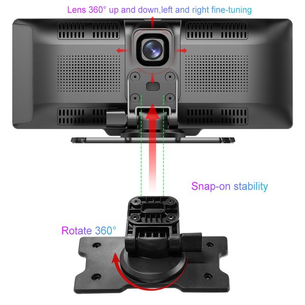 Universal 9 3 pulgadas Monitor de video para automóvil DVR portátil Navegación inalámbrica CarPlay para todos los autos Control de pantalla táctil Androidauto Front 2618