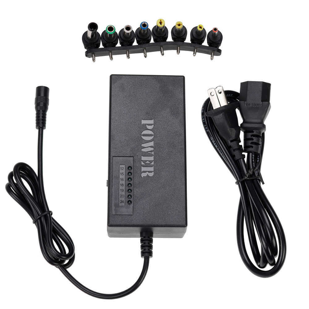 Universal 96W EU US UK AU Notebook Laptop 15-24V AC Charger Power Adapter with 8 Connectors