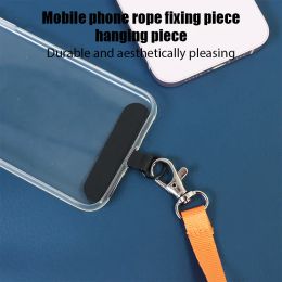 Clip de correa de cordón anti-perdición universal para el clip de cuerda de teléfono colgada de la cadena de teléfono negro móvil para accesorios para iPhone