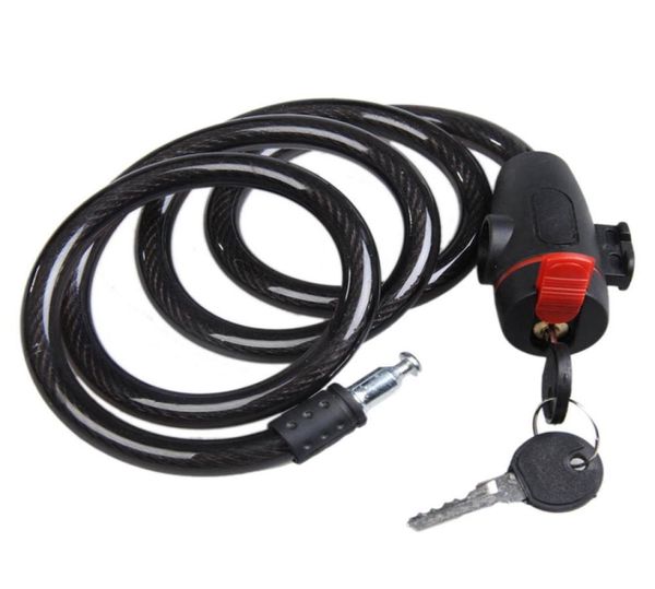 Candado antirrobo Universal para bicicleta, bobina de Cable de acero inoxidable para motocicleta, candado de seguridad para bicicleta de montaña con 2 llaves 8334364