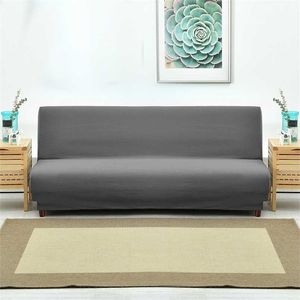 Universele Armless Sofa Bed Cover Vouwen Moderne Seat Slipcovers Stretch Covers Couch Protector Elastische Futon Spandex 211207