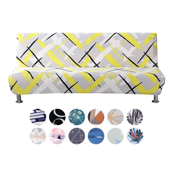 Couverture de lit Sofa sans arche universelle pliante SPoche de siège moderne Couvertures Stretch Coch Protecteur Couch-Couch Élastic Futon Spandex Cover LJ201216