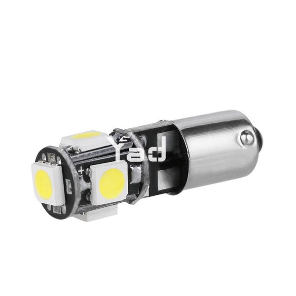 Universal BA9S Blanco 5050 SMD 5 LED Bajo Consumo Canbus Ultra Larga Vida Coche Bombilla T4W H6W 12V