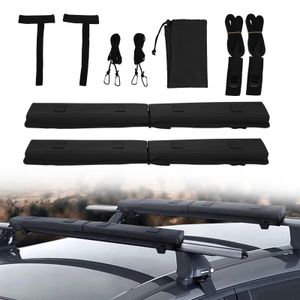 Universal Black Car Soft Roof Rack Racks Système de bagages pour le kayak SUV de surf SUV 240410