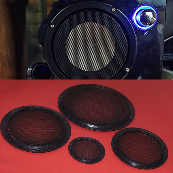 Enceinte universelle en métal noir enceinte grill enceinte nette couverture de protection du cercle de haut-parleur bricolage accessoires de haut-parleur 3 