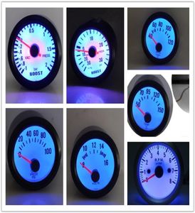 Temperatura de temperatura de refuerzo universal de temperatura Pressvoltagetachometer RPM República de 52 mm Case negro LED con LED3306808 azul