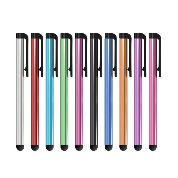 Lápiz óptico capacitivo universal para Iphone7 7plus 6 5 5S Lápiz táctil para teléfono celular para tableta en diferentes colores
