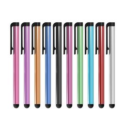 Universele Capacitieve Stylus Pen Voor Iphone7Plus 6S 5 5S Touch Pen Voor Mobiele Telefoon Voor Tablet Verschillende kleuren 500 StuksLot DHL 2752205