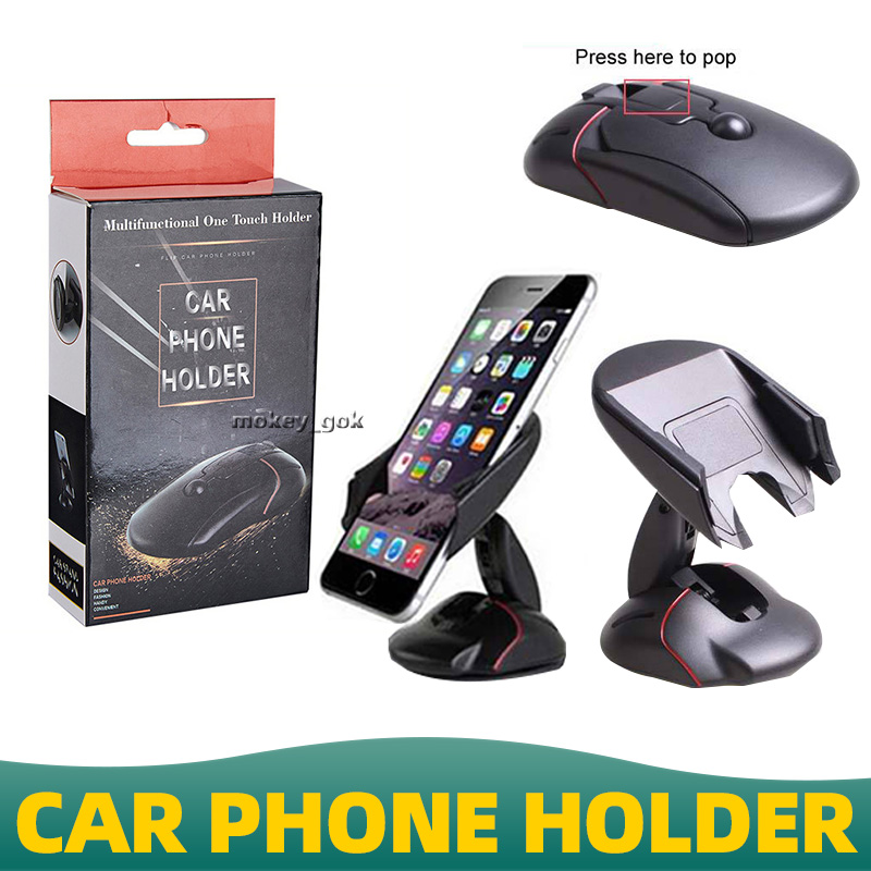 Soporte de teléfono móvil de Air Air de Universal Air Forma del mouse Deformable Soportador de teléfono de succión para automóvil con paquete minorista