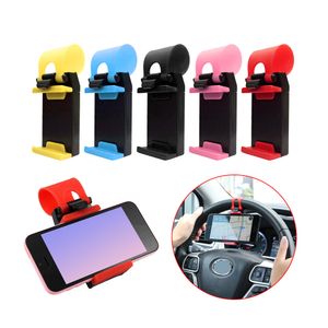 Soporte Universal para coche, soporte para volante de coche, soporte para teléfono, Clip, hebilla elástica, soporte para navegador GPS para Iphone, Samsung, Xiaomi