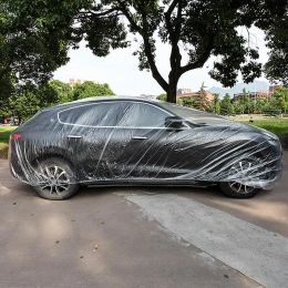 Universal Car Cover Waterproof Transparent Car Clothing Dustproof Full Exterior Covers Smooth Indoor & Outdoor Car Guard Thicken