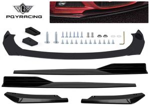 Universele Auto Voor Achter Bumper Lip Spoiler Diffuser Body met Side Rok Splitter Voor Honda Voor Civic Sedan 4Dr 2016 2017 2018 PQ7110485