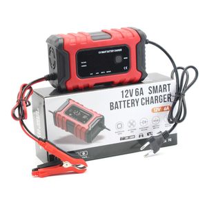 Chargeur universel de batterie de moto de voiture 12v 6a réparation numérique chargeur intelligent entièrement automatique pour Batteries au plomb accessoires de moto