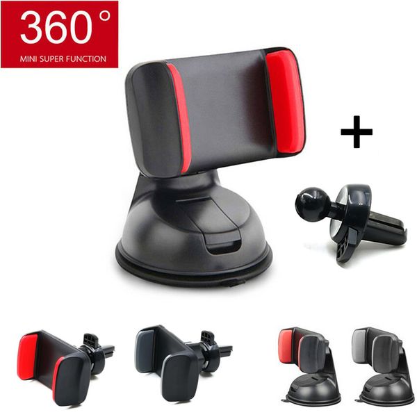 Support universel pour téléphone de voiture Support de téléphone portable Support Telefon GPS pour iPhone Xiaomi MI Huawei Samsung pince de montage d'évent