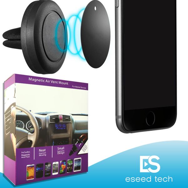 Support de téléphone de voiture d'aimant d'évent de bâti de voiture pour IPhone 11 X 8 Plus support de bâti de voiture de Samsung Galaxy S10 Note10 avec la boîte de vente au détail